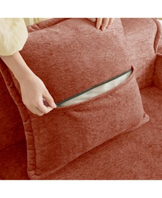 Cloud-Like Boneless Velvet Sofa with Premium Foam Support