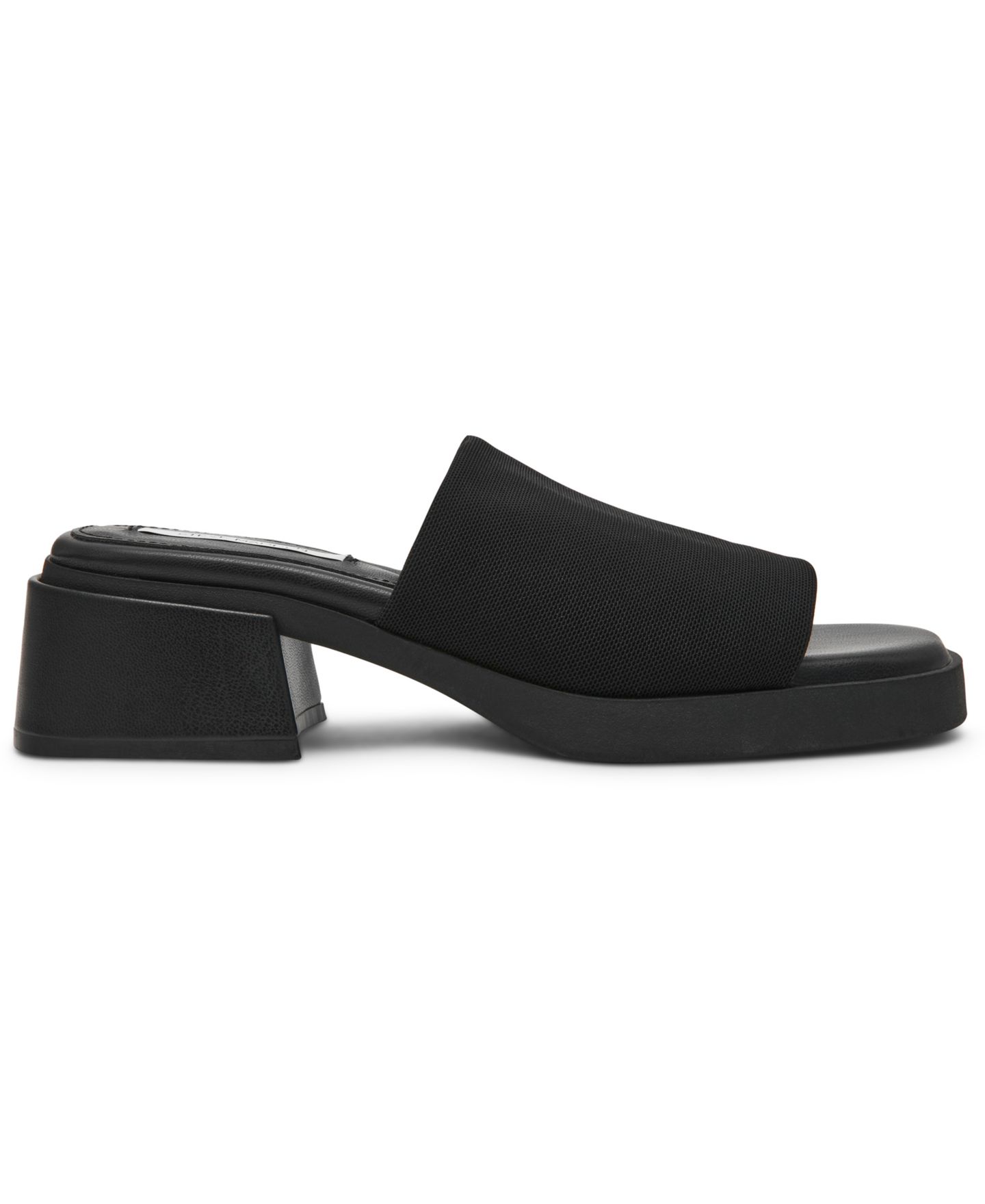 Женские сандалии Steve Madden Lucee Block Heel Slide, цвет: Чёрный — фото 2