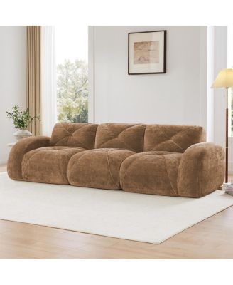Boneless Tufted Velvet Modular Sectional Sofa Couch