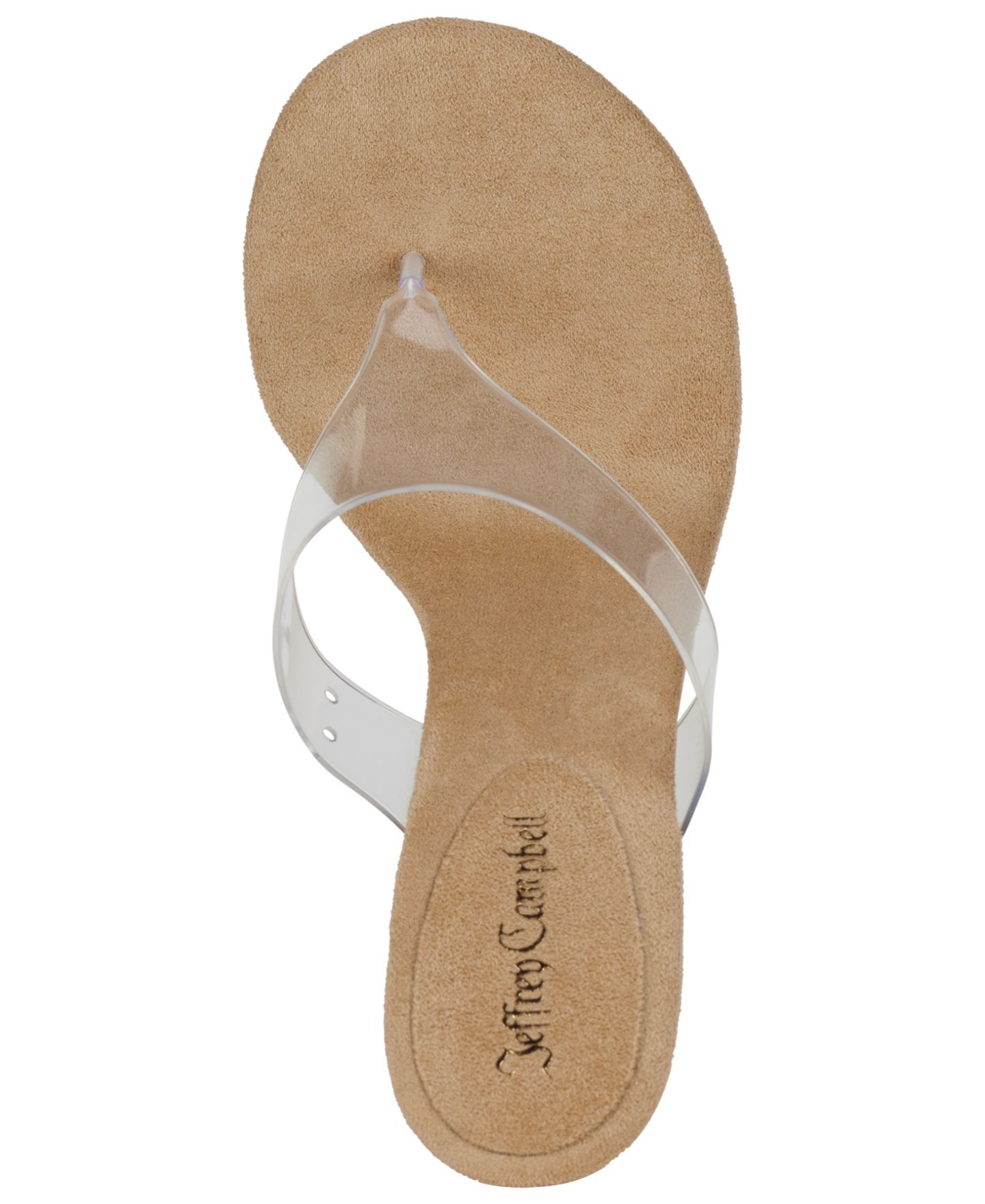 Женские сандалии Jeffrey Campbell Persistent Vinyl-Thong Wedge, цвет: Прозрачный — фото 4