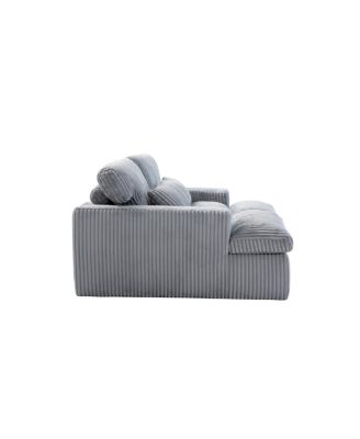 Double Chaise Lounge Indoor, Oversized Upholstered Sleeper Cloud Couch
