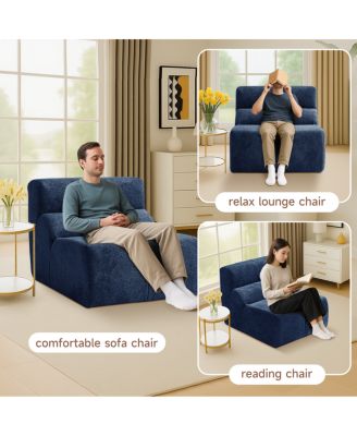 Luxury Cloud-Soft Velvet Single Sofa Chair