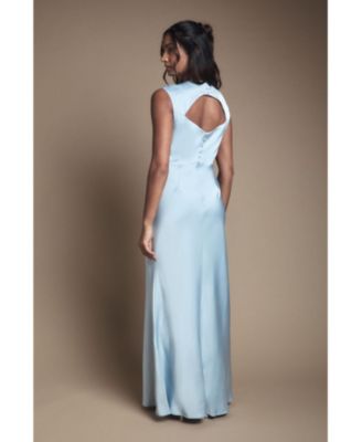 Women's Satin Maxi Bridesmaid Dress