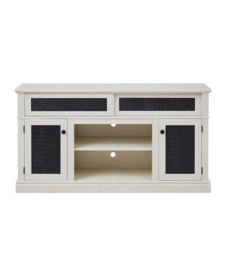 Embossed Pattern TV Stand with Storage, 58.27"W