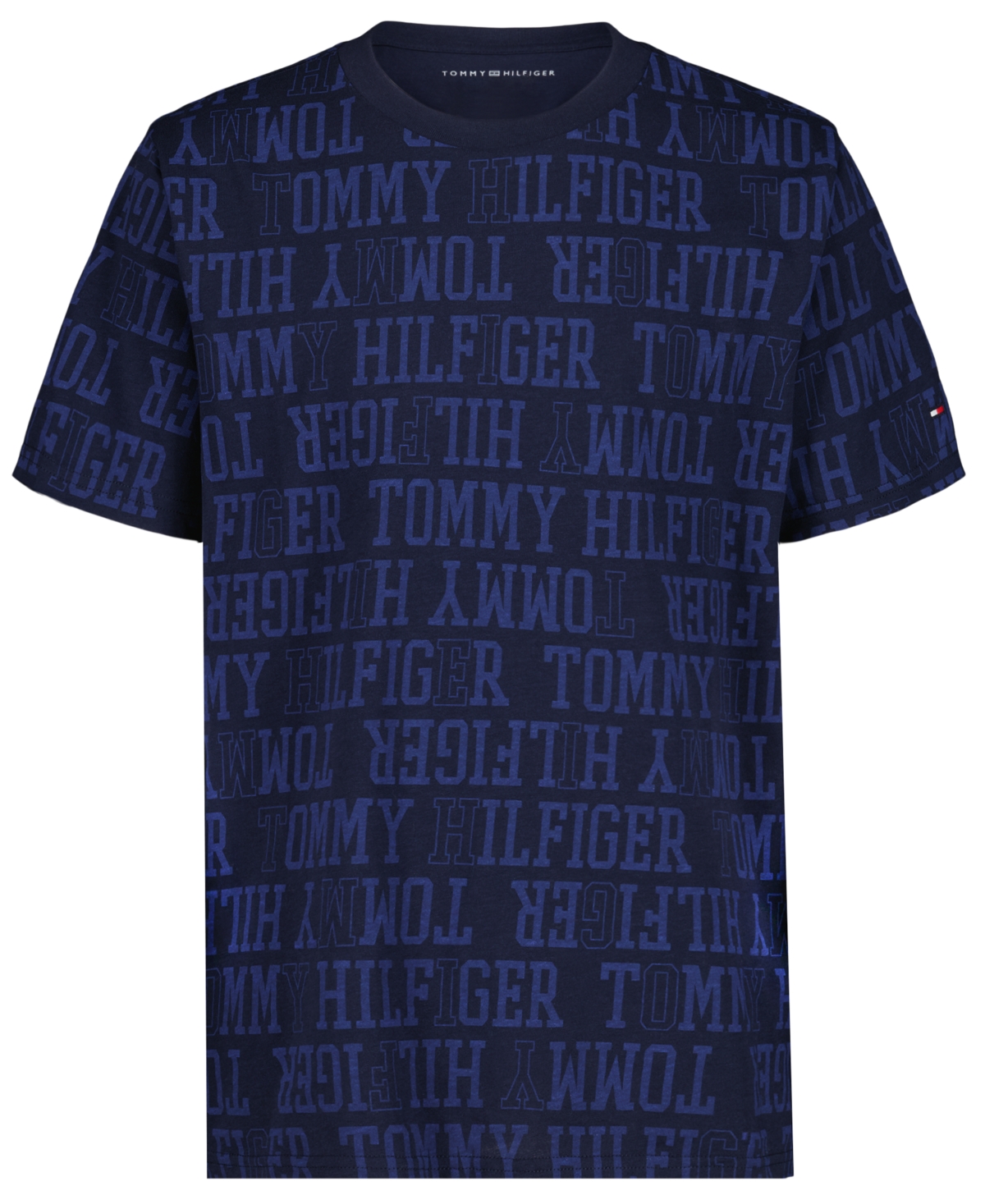 Tommy Hilfiger Boys' 8-20 All Over Print Short-Sleeve T-Shirt - Navy Blazer