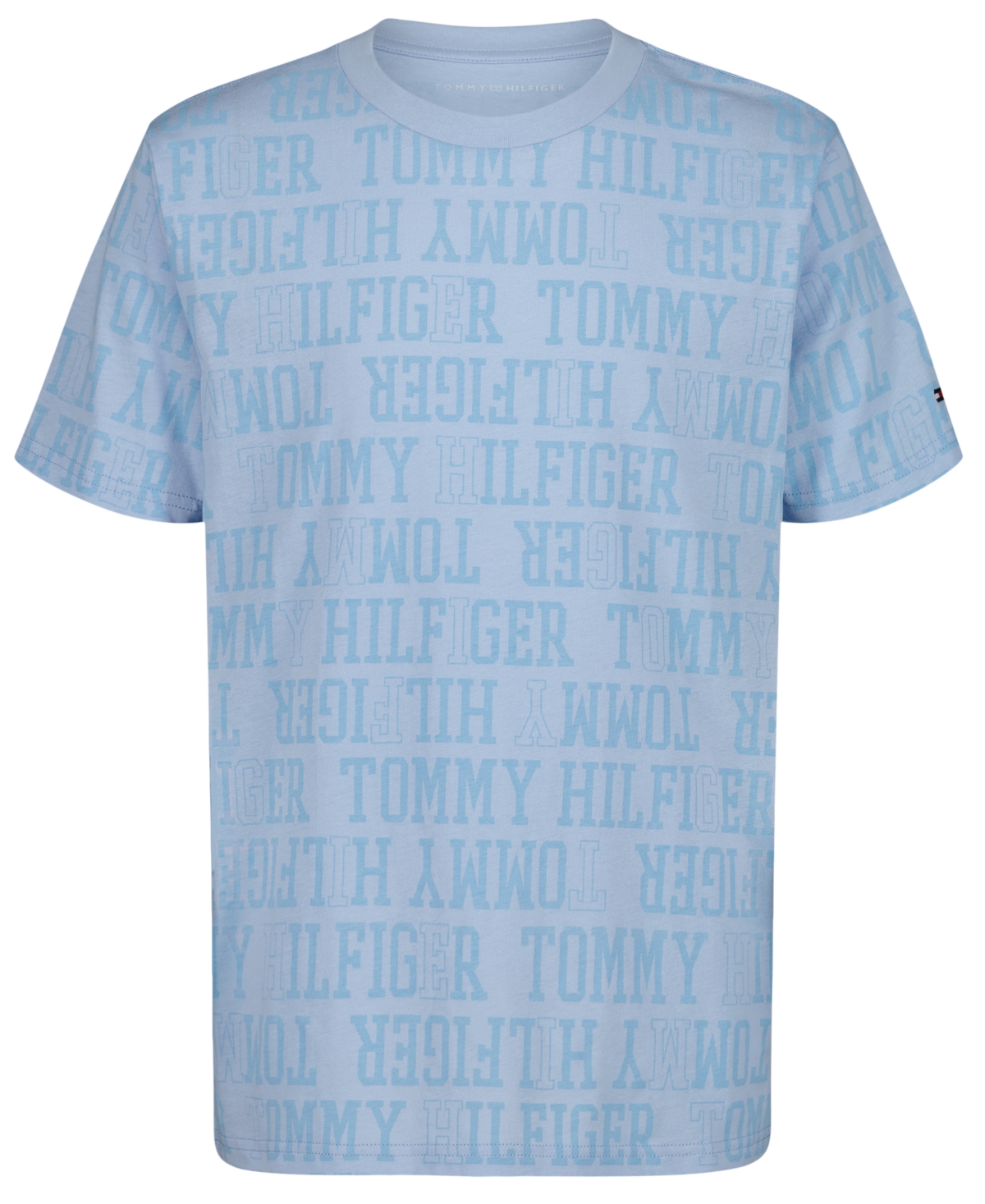 Tommy Hilfiger Boys' 8-20 All Over Print Short-Sleeve T-Shirt - Chambray Blue
