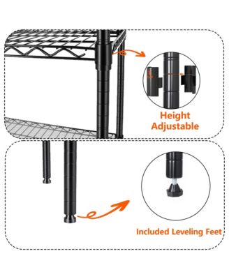 3 Tier Metal Shelving Unit Set of 2, Adjustable Storage Rack with Shelf Liners, Extendable to 6 Tier for Garage, Basement, 2100 lbs Capacity