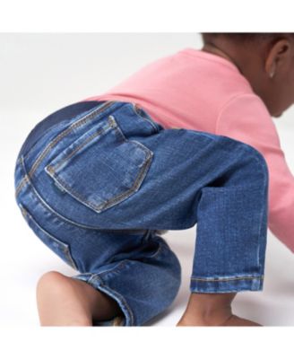 Baby Boys Neutral Rib Waist Skinny Jeans