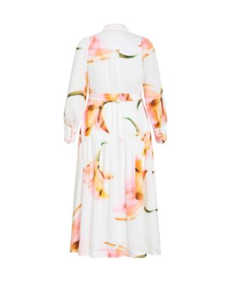 Women's Haze Bloom Print Maxi Dress