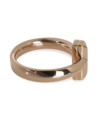 Rose Gold Diamond Tiffany T T1 Ring