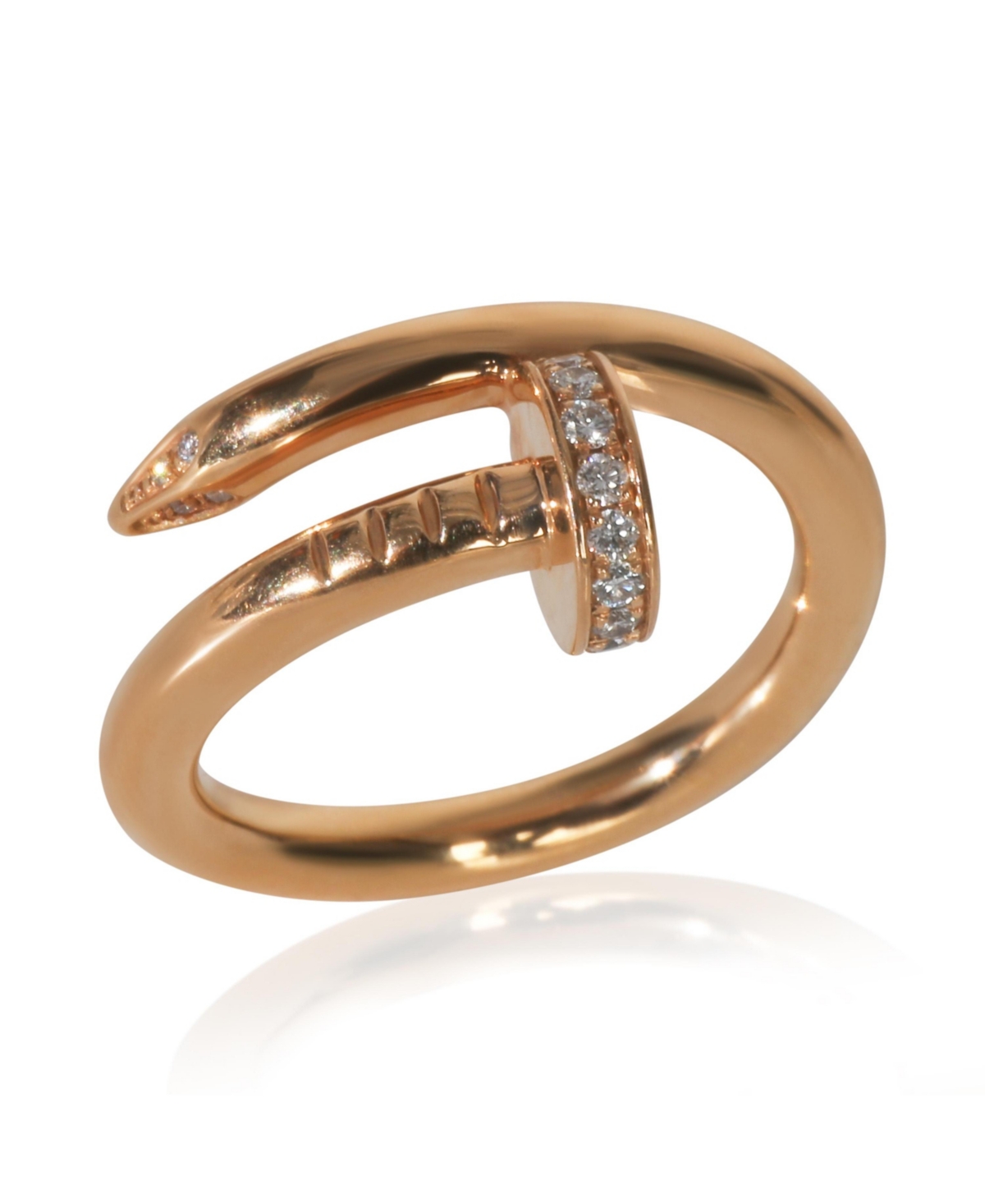 Pre-Owned Cartier Rose Gold Diamond Juste Un Clou Ring