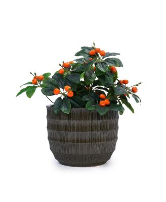 Dark Coffee Ceramic Planter Set of 4 (6.5" to 14.17") - Indoor/Outdoor Flower Pot