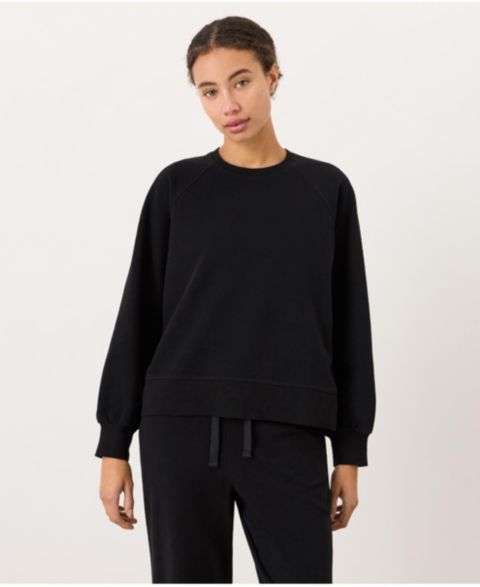 Женские свитшоты Pact Organic Cotton CloudKnit Raglan Crew Sweatshirts, цвет: Чёрный