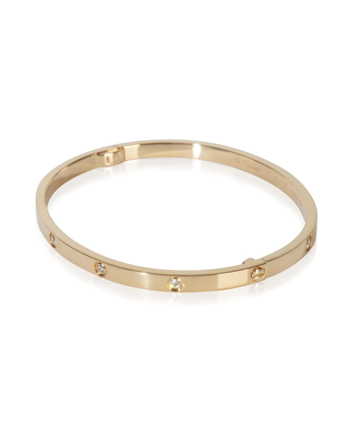 Pre-Owned Cartier Yellow Gold Diamond Small Model Love Bracelet