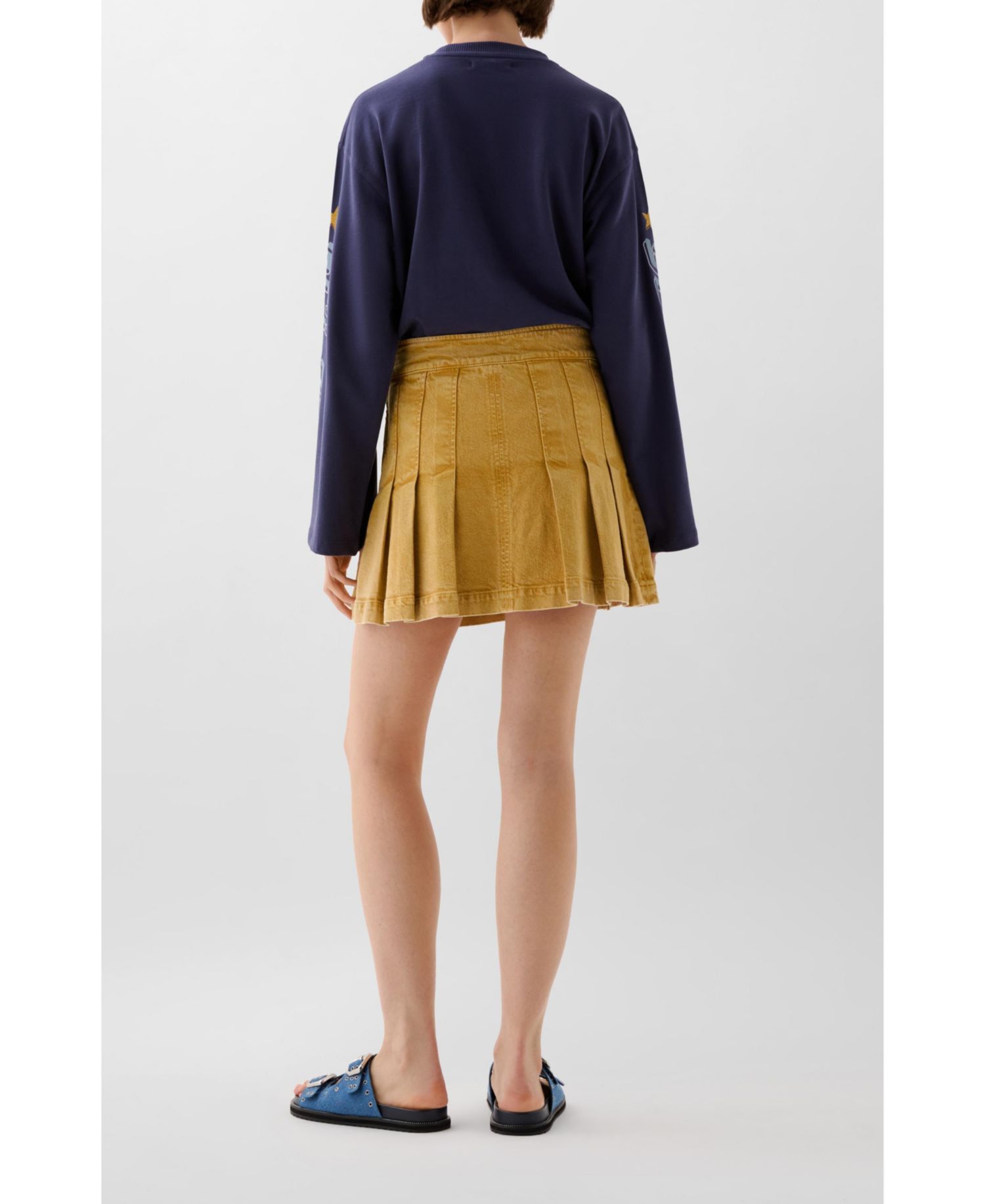 Women's Washed Mini Denim Skirt