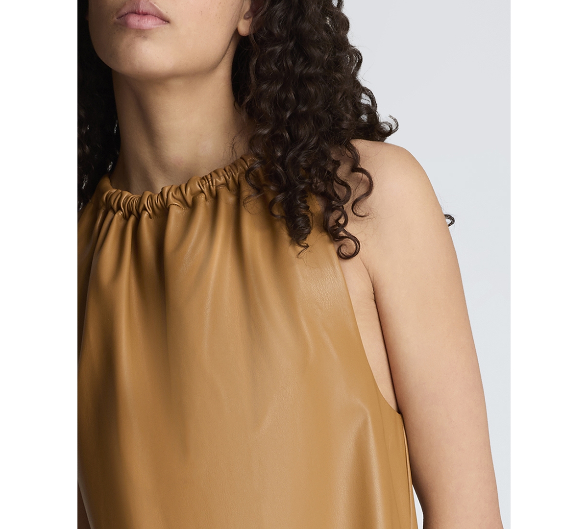 Kenneth Cole Women's Gathered Halter Neck Mini Dress