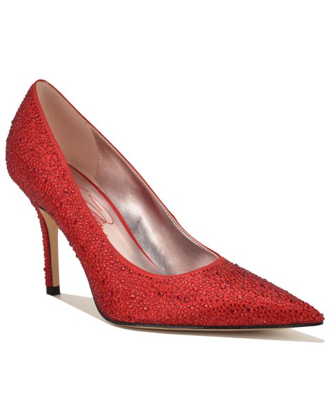Женские туфли Nine West x Marilyn Monroe Glamor Rhinestone Stiletto Pumps, цвет: Красный атласный