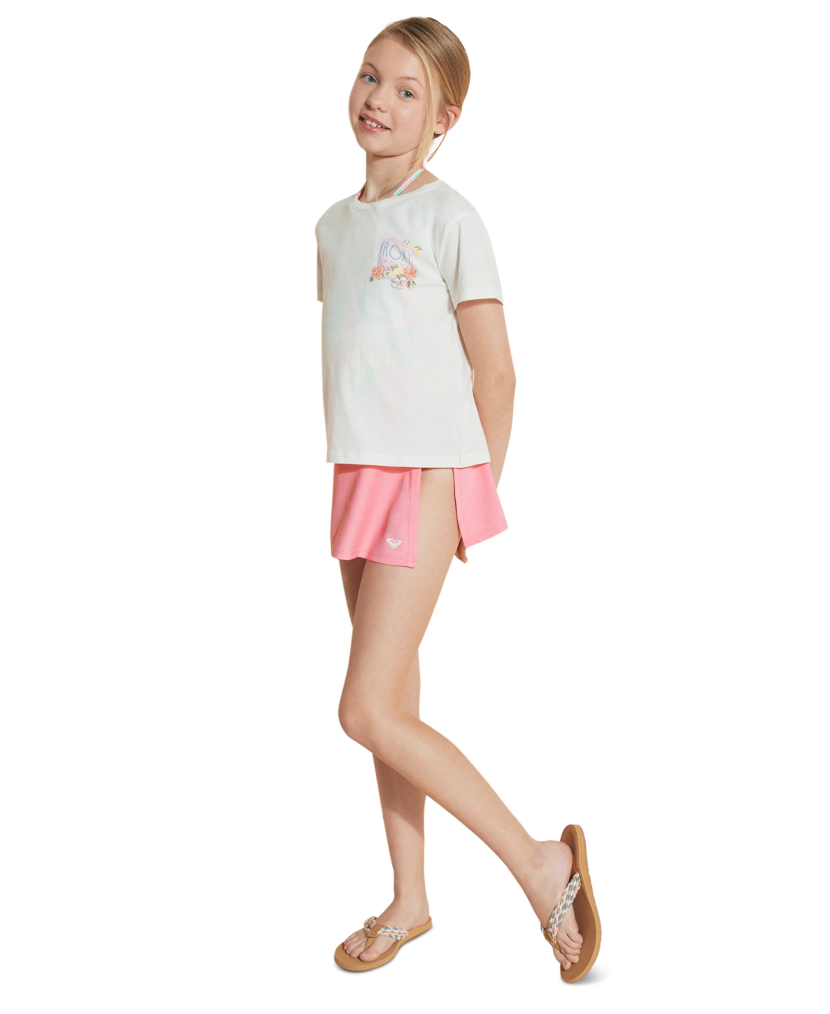 Roxy Girls' 7-16 Short-Sleeve Crewneck T-Shirt