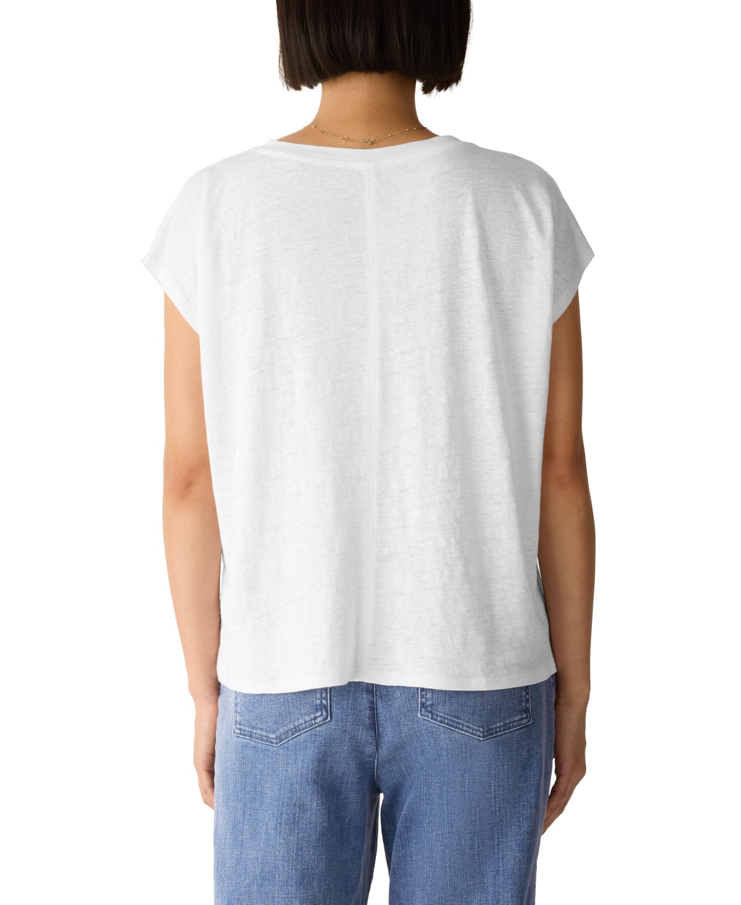 Women's & Plus Size Jersey V-Neck Square T-Shirt