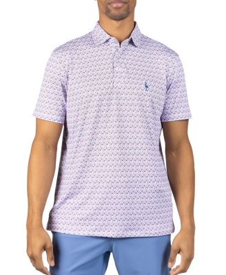 Men's Floral Chain Printed Performance Polo