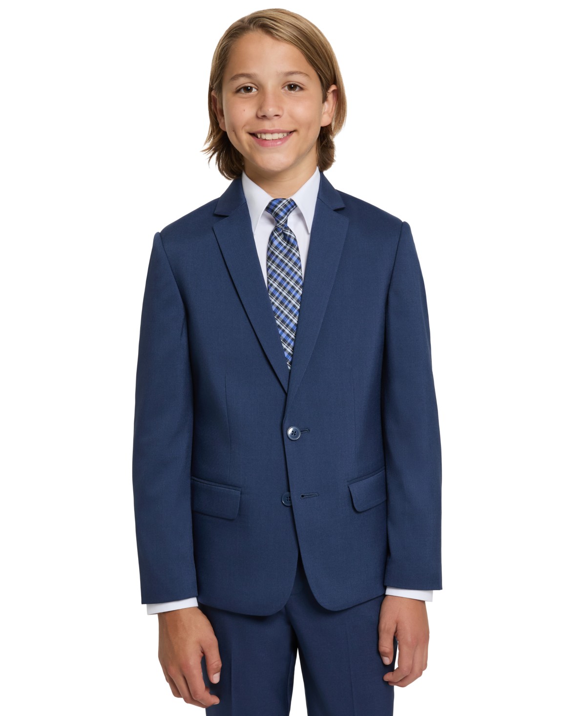 Детские Haggar SmartWash Boys' 8-20 Suit Jacket, Pant, Shirt and Tie, 4-Piece Set — фото 7