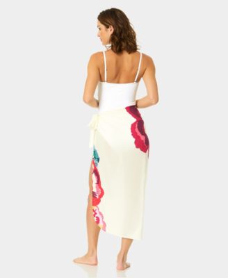 Women's Printed Tie-Waist Swim Cover-Up Pareo