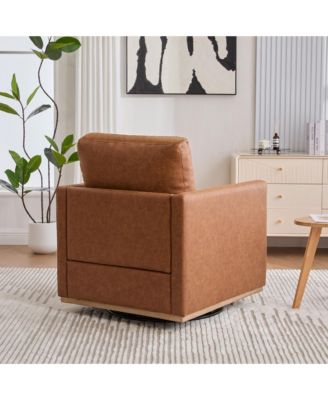 Modern Swivel Accent Chair, 360° Rotation Leisure Chair with Removable Cushion
