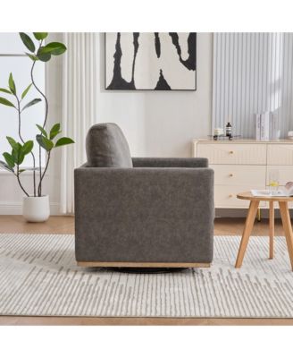 Modern Swivel Accent Chair, 360° Rotation Leisure Chair with Removable Cushion