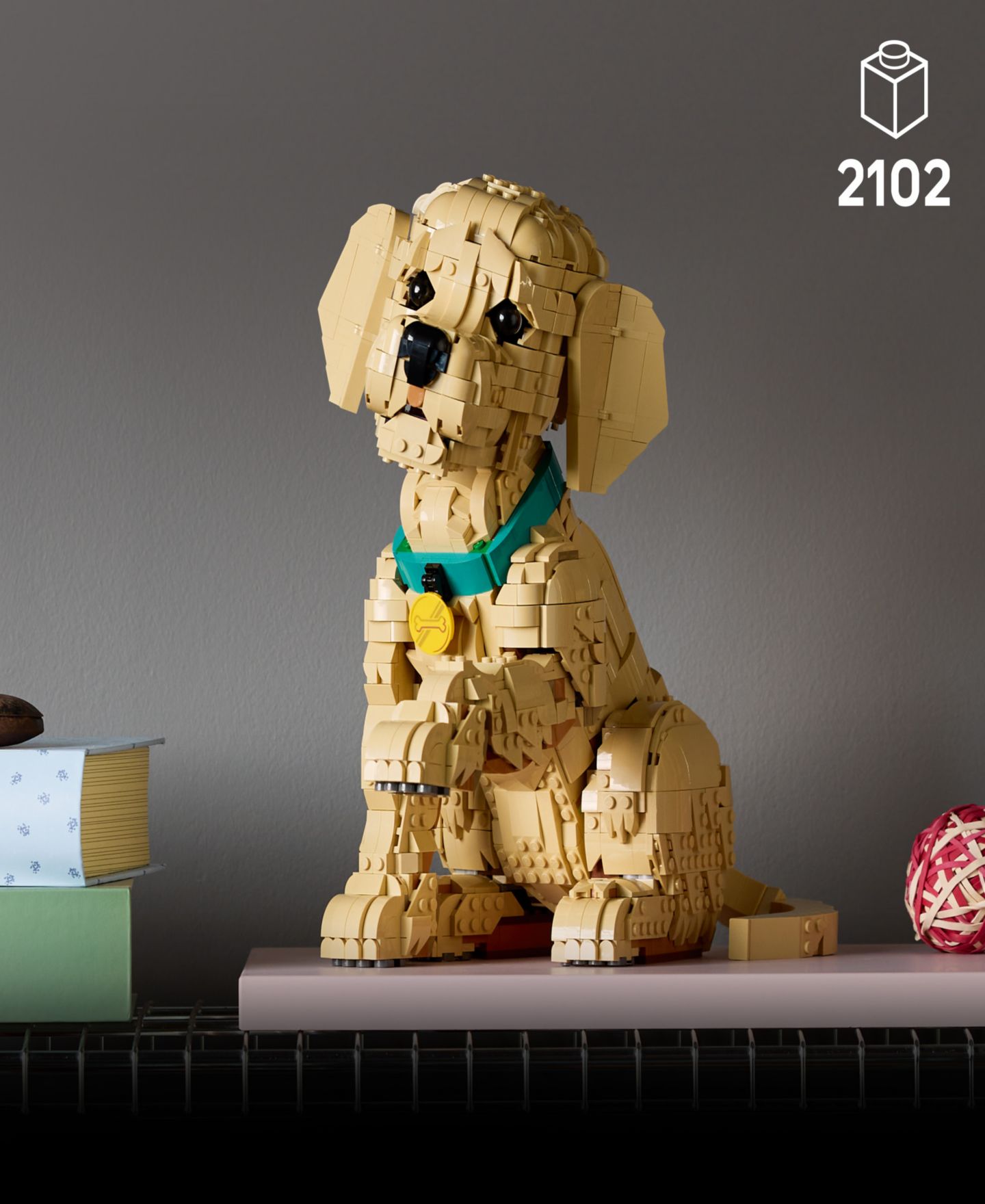 Детский конструктор LEGO® Icons Golden Retriever Puppy Building Set 11384, 2102 Pieces — фото 6
