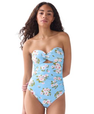 Women's Bandeau Neck One-Piece Swimsuit