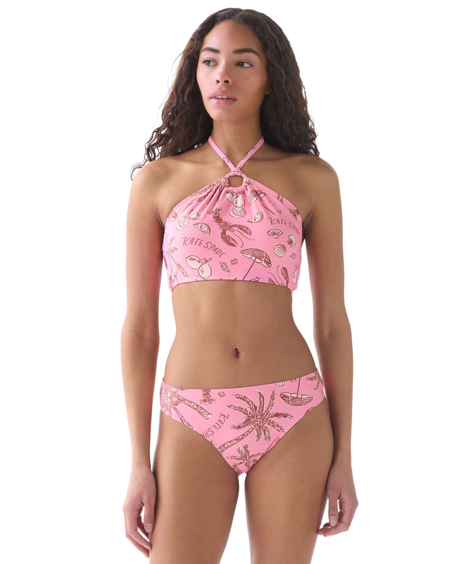 Women's High-Neck Top and High-Cut Bottoms