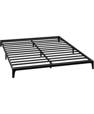 6 Inch Full Metal Platform Bed Frame Modern Design Steel Slats Noise Free Easy Assembly No Box Spring Matte