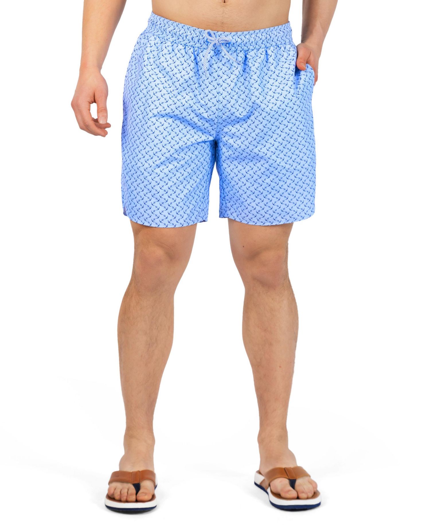 Men's Anchors Printed Swim Shorts