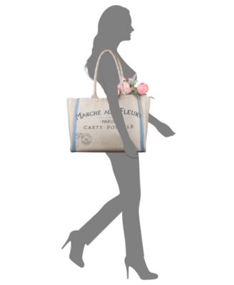 Parisian Market Large Woven Tote Bag