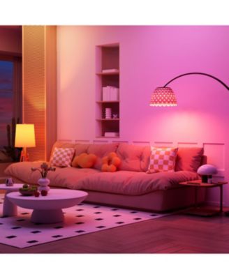 B2 AI Smart RGBWW LED Light Bulbs, 1100LM Color Changing LED Bulb, Alexa Google Assistant Enabled, Voice Control, 2.4GHz WiFi Bluetooth, 2 Pack