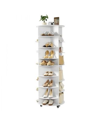 7-Tier Rotating Shoe Rack with Adjustable Shelves
