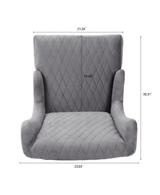 Velvet High-Back Accent Chair