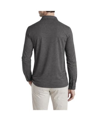 Men's Office-Leisure Collection Melange Seamless Long Sleeve Shirt