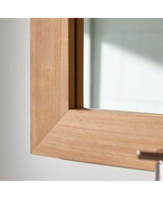 Solid Teak Wood Mirror 90x70 Wall Hanging Bathroom Living Room