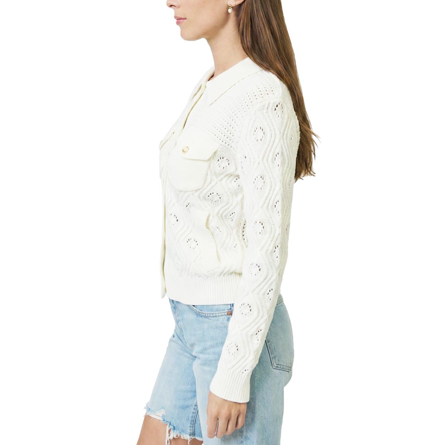 Women's Allie Mixed Stitch Button Down Sweater