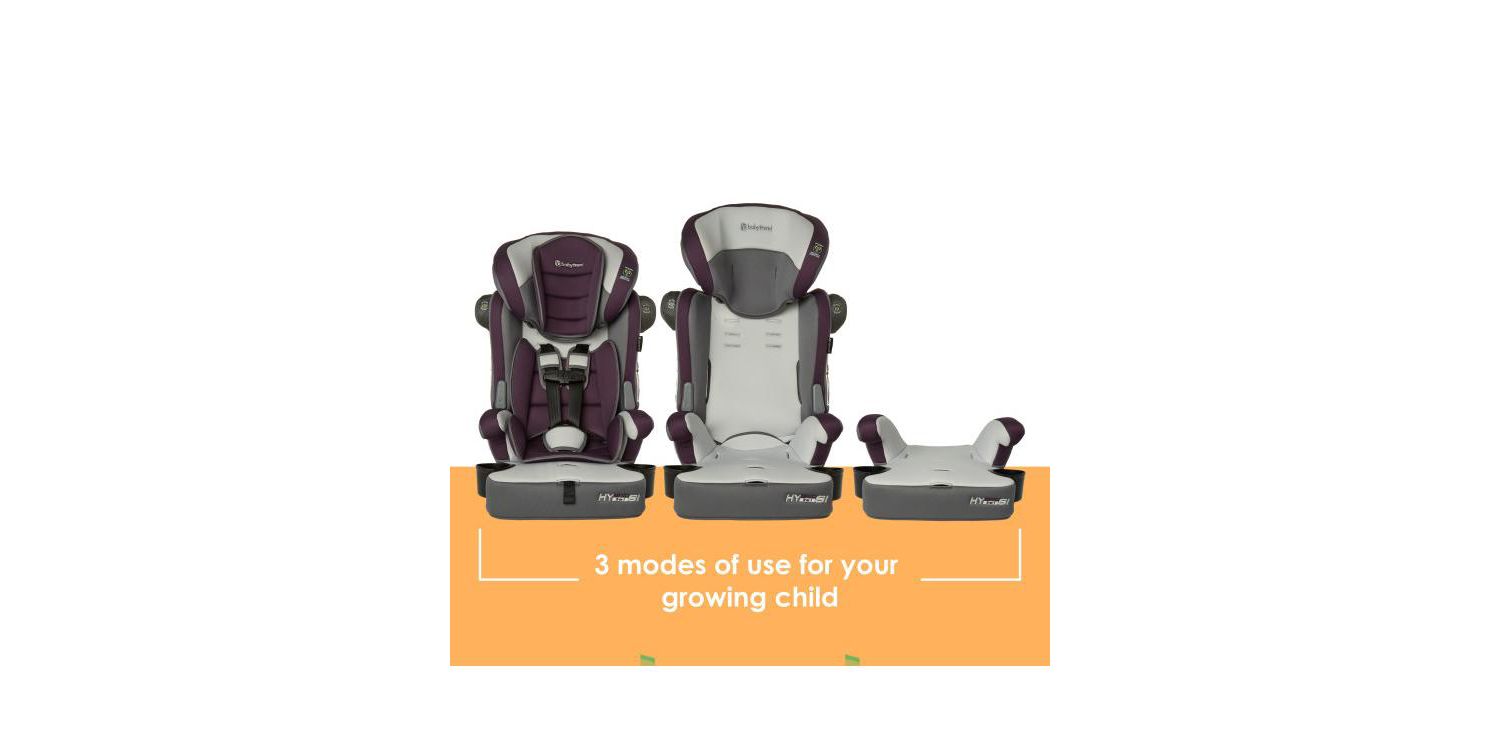 Kids Trend Hybrid SI 3-in-1 Combination Booster Car Seat with Side Impact Protection - Dash Plum