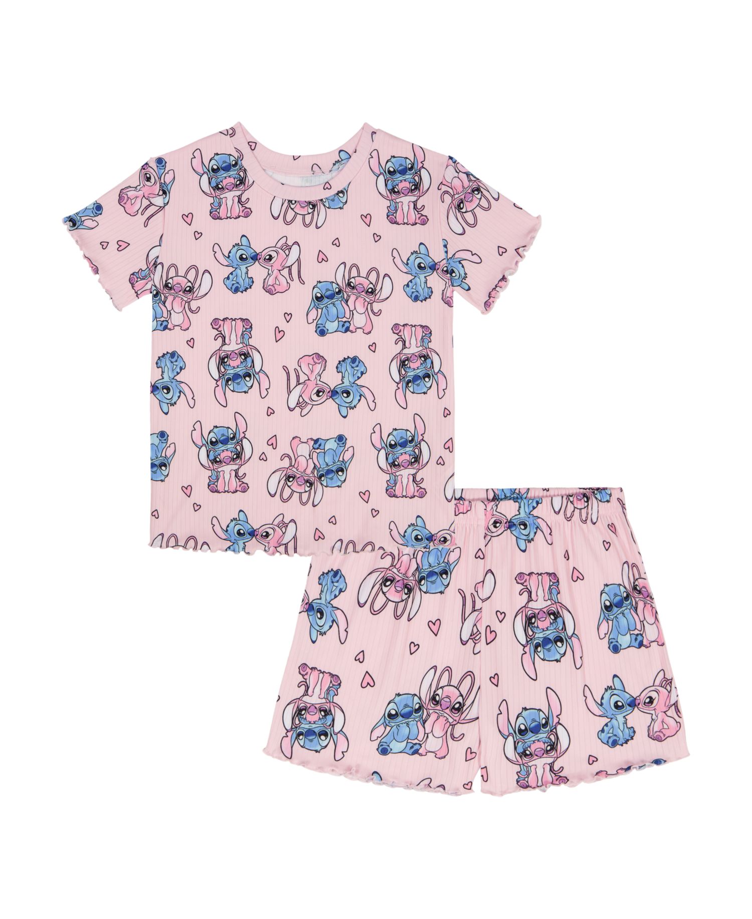 Girls' 4-10 Crewneck T-Shirt and Shorts, 2-Piece Set