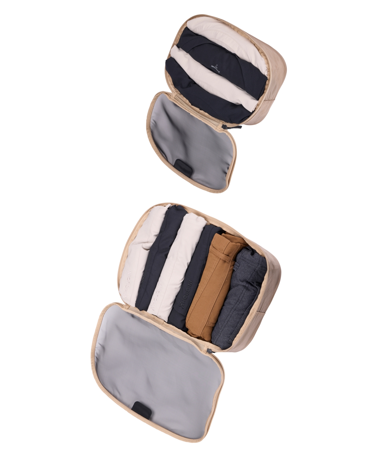 Thule Compression Packing Cube Set, 2-pack In Gentle Beige