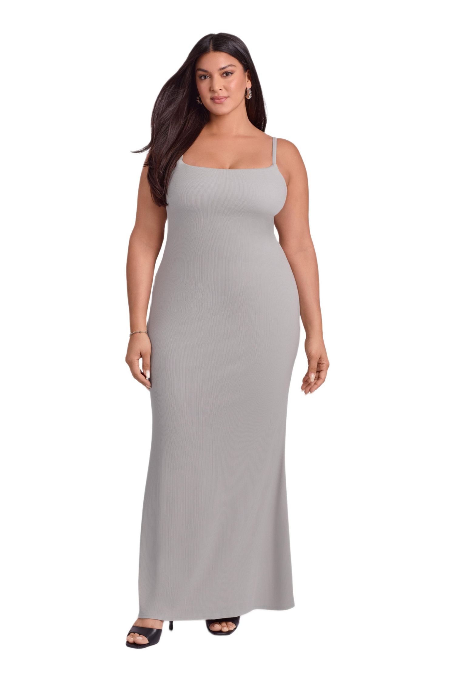 Women's Scoop Neck Ribbed Sculpting Cami Maxi Dress