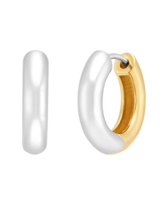 Reversible Hoop Earrings in 14k Yellow Gold-Plated Sterling Silver