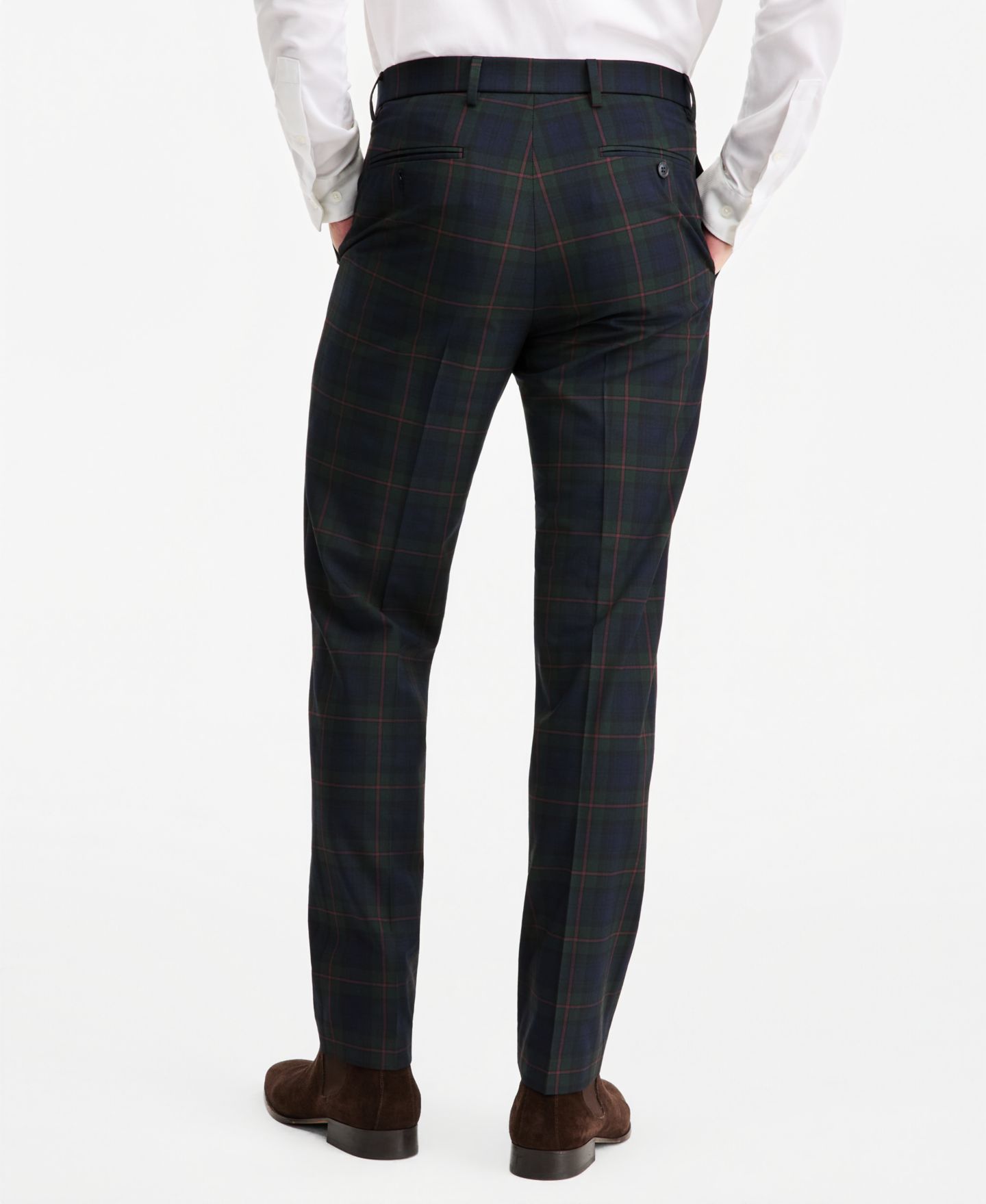 Мужские брюки Tommy Hilfiger Modern-Fit Pattern, цвет: Зелёный / Красный — фото 4