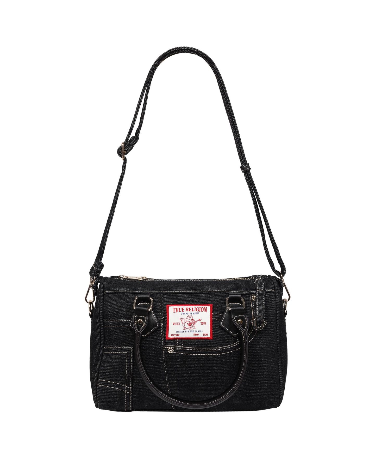 Женская сумка True Religion Denim Heritage Satchel with Top Handles & Crossbody Strap, цвет: Чёрный — фото 4
