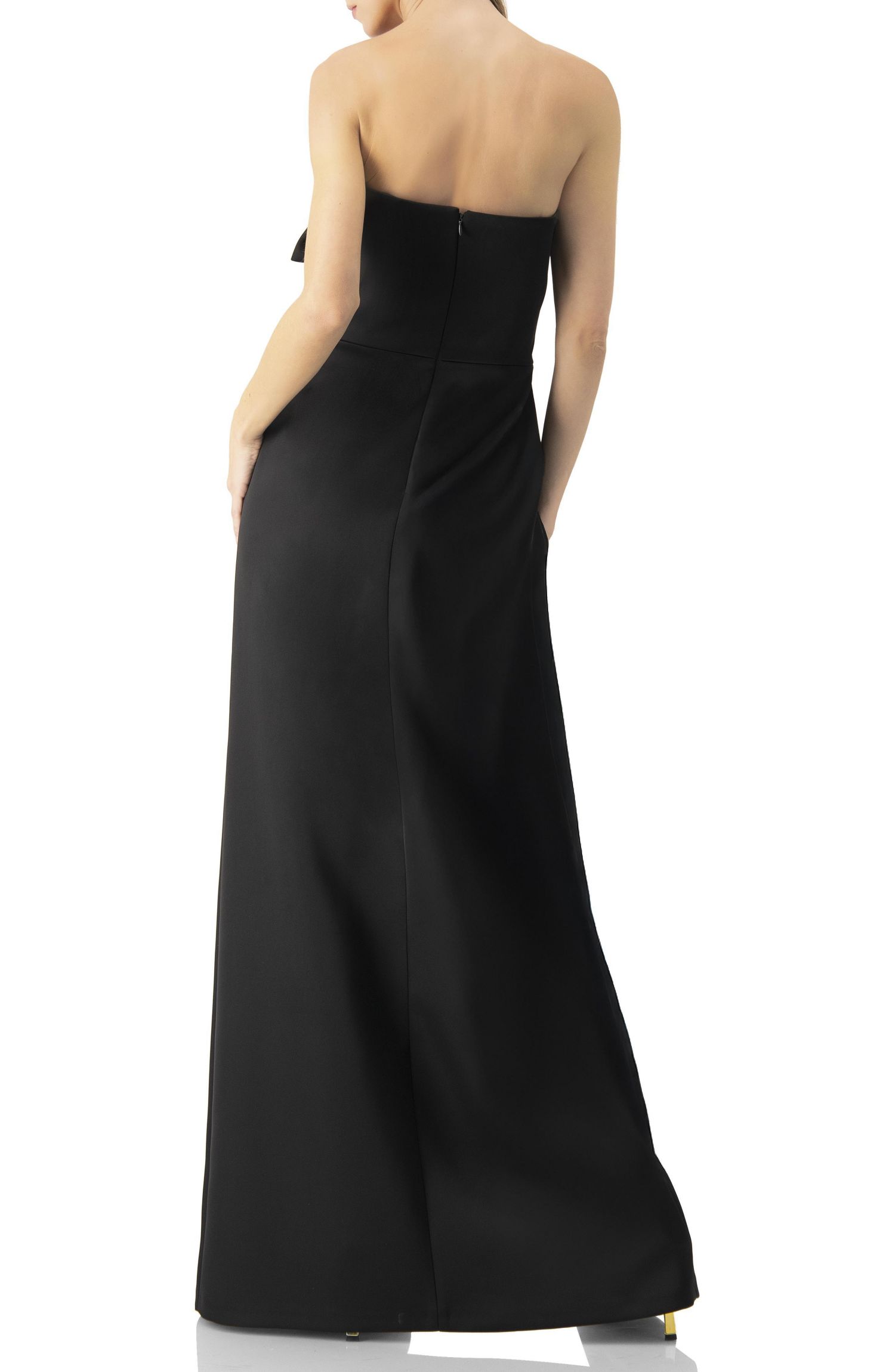 Women's Strapless Gown With Front Leg Opening