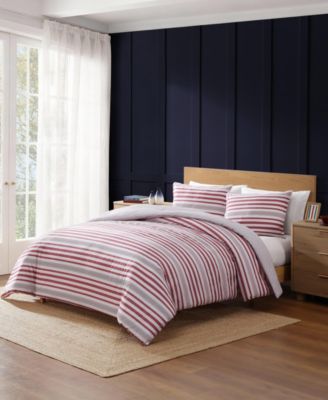 Mandalay Beach Stripe Cotton Reversible 3-Pc. Comforter Set, King