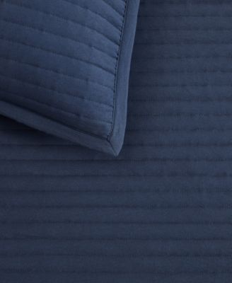 Solid Washed Microfiber 3-Pc. Quilt Set, Full/Queen